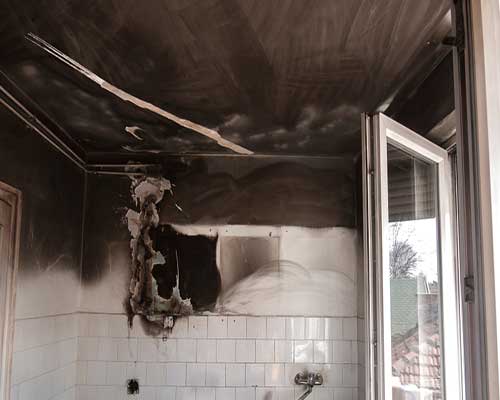 Fire Damage in a home, Restoration performed by Stallion Restoration