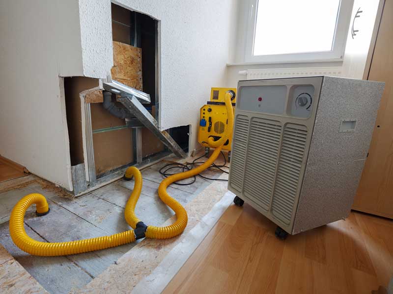 Roof Leaks / Tarping solution with drying machines in a south florida home to fix roof leaks by Stallion Restoration